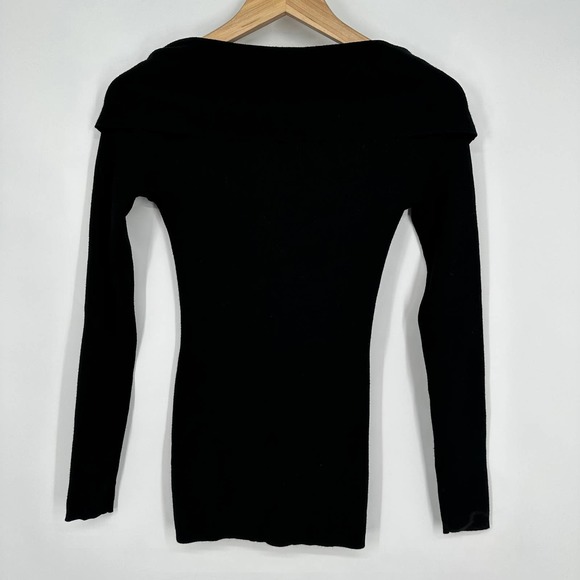Intermix Off The Shoulder Sweater Wrap Criss Cross Long Sleeve Fitted Sweater - Picture 6 of 9